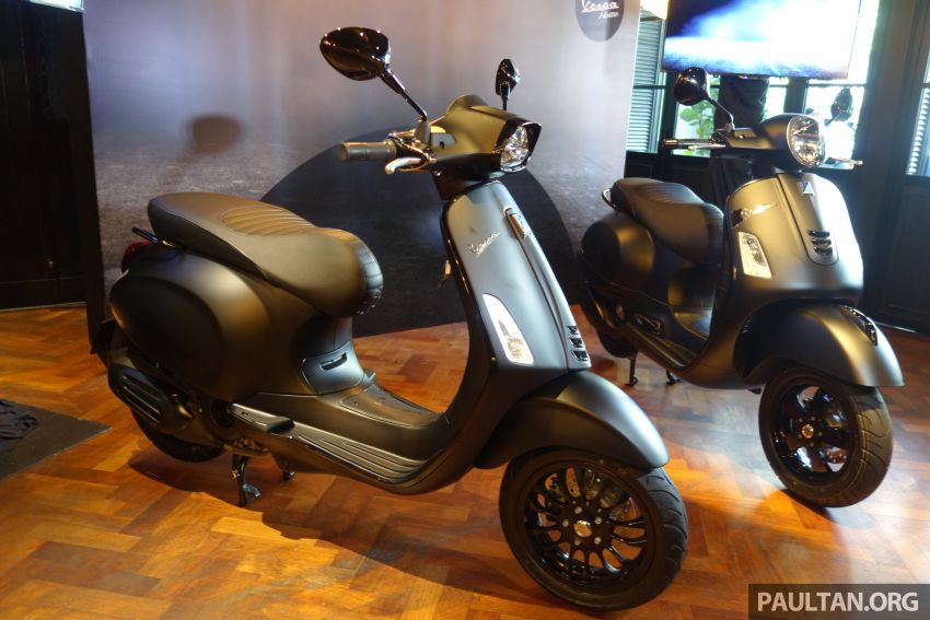Vespa bản đen mờ có giá bán từ 100 triệu đồng tại Malaysia