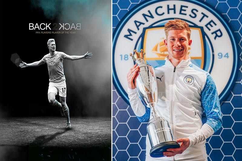 De Bruyne giành giải cầu thủ xuất sắc nhất Premier League mùa giải 2020/21.
