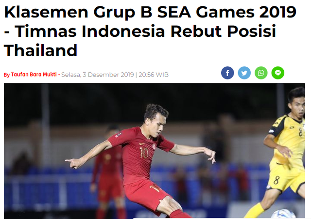 Báo Indonesia hả hê: ‘U22 Việt Nam sẽ phải tử chiến với Thái Lan’