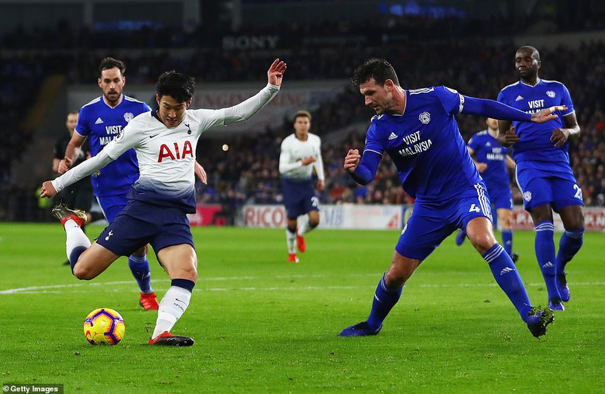 Son Heung-min chói sáng trước Cardiff City