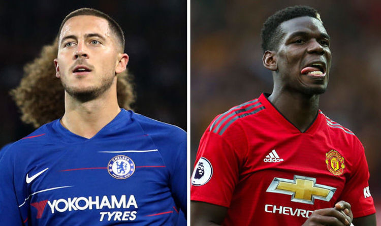 Eden Hazard và Paul Pogba