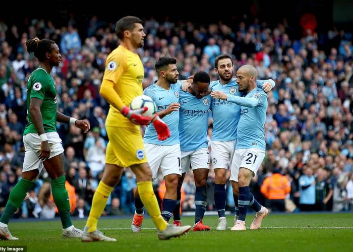 Man City toàn thắng 3 trận gần nhất trước Brighton.