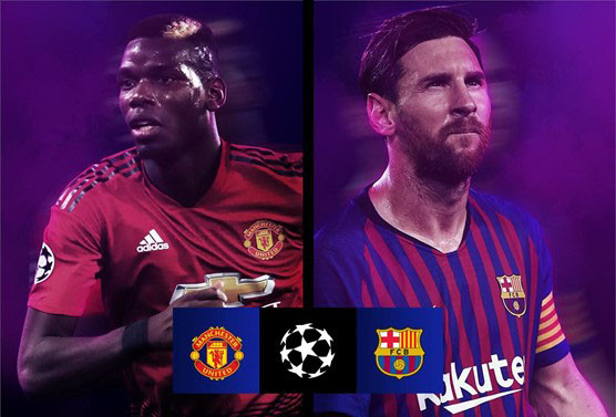 M.U gặp Barca ở tứ kết Champions League.