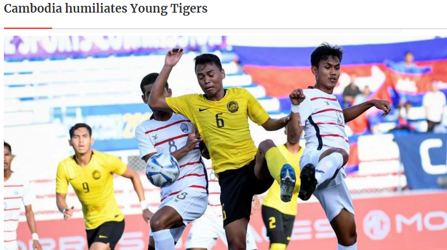 Báo Malaysia: ‘U22 Campuchia đã làm nhục U22 Malaysia’
