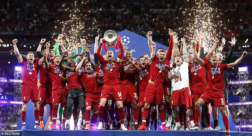 Liverpool lần thứ 6 vô địch Champions League/Cup C1 thứ sáu (1977, 1978, 1981, 1984, 2005, 2019).