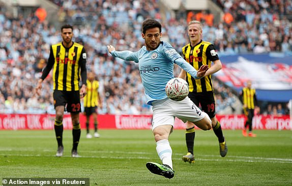 David Silva trong tình huống mở tỷ số trận đấu