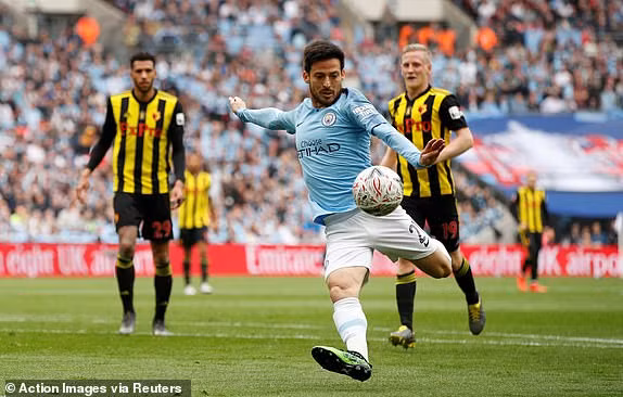 David Silva trong tình huống mở tỷ số trận đấu