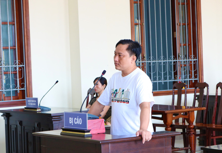 Bị cáo Tuấn tại phiên tòa - Ảnh: Kim Hà. 