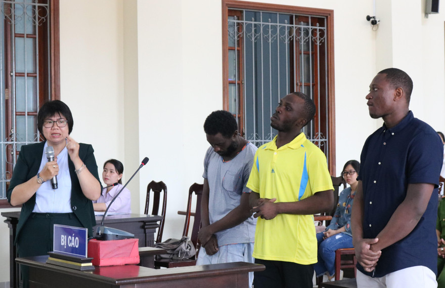 Các bị cáo tại phiên tòa - Ảnh: Kim Hà