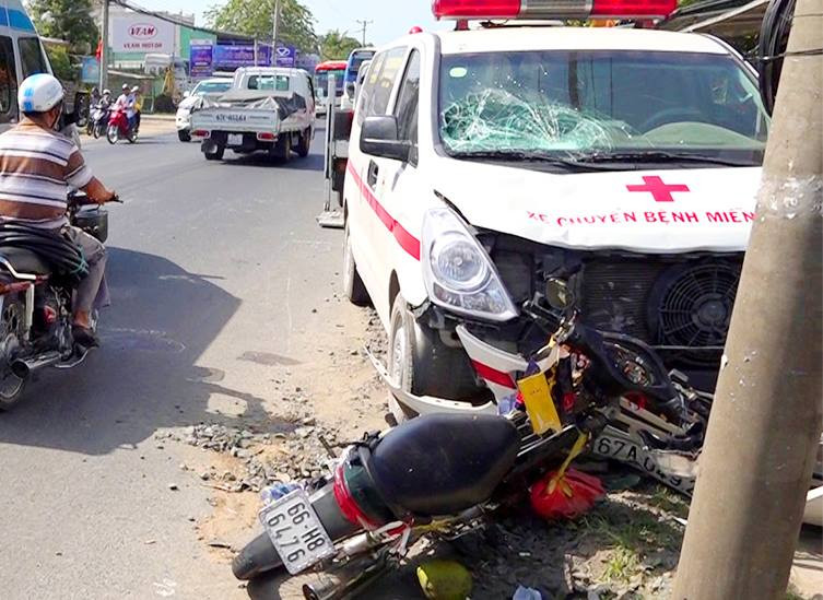 Hiện trường vụ tai nạn. 