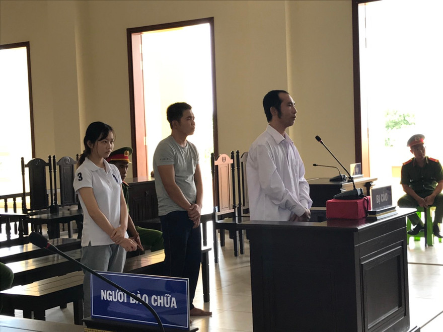 Các bị cáo tại phiên tòa.