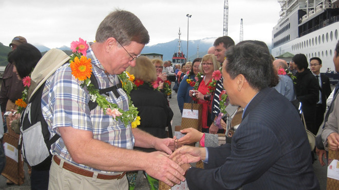 Khách quốc tế “xông đất” miền Trung bằng đường biển qua cảng Chân Mây ngày 11/2