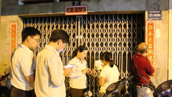 Đoàn kiểm tra có măt tại trụ sở Công ty TNHH DV Thương mại Cửu Hương nhưng không nhận được sự hợp tác