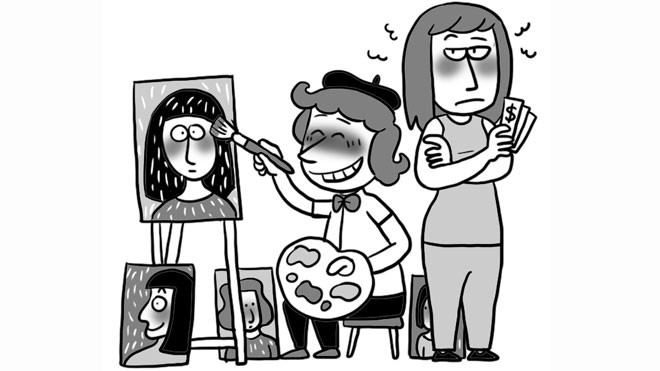 Tranh không bán được vì chỉ vẽ chân dung thiếu nữ