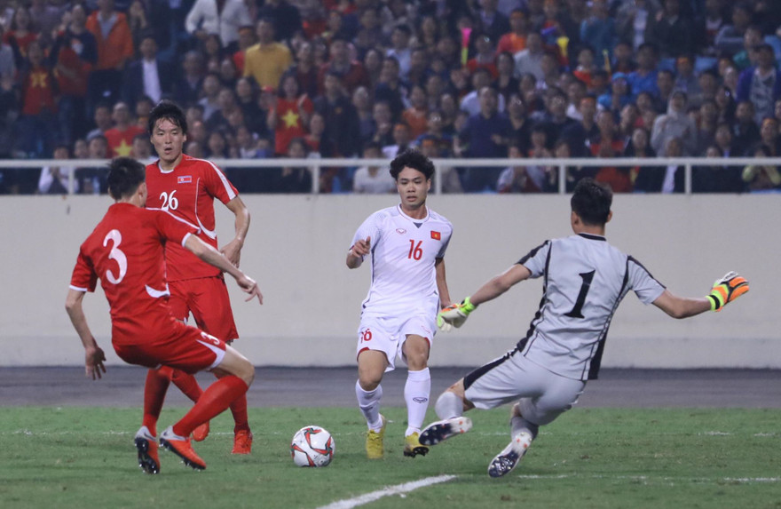 Việt Nam hòa Triều Tiên với tỷ số 1-1. Ảnh: Như Ý