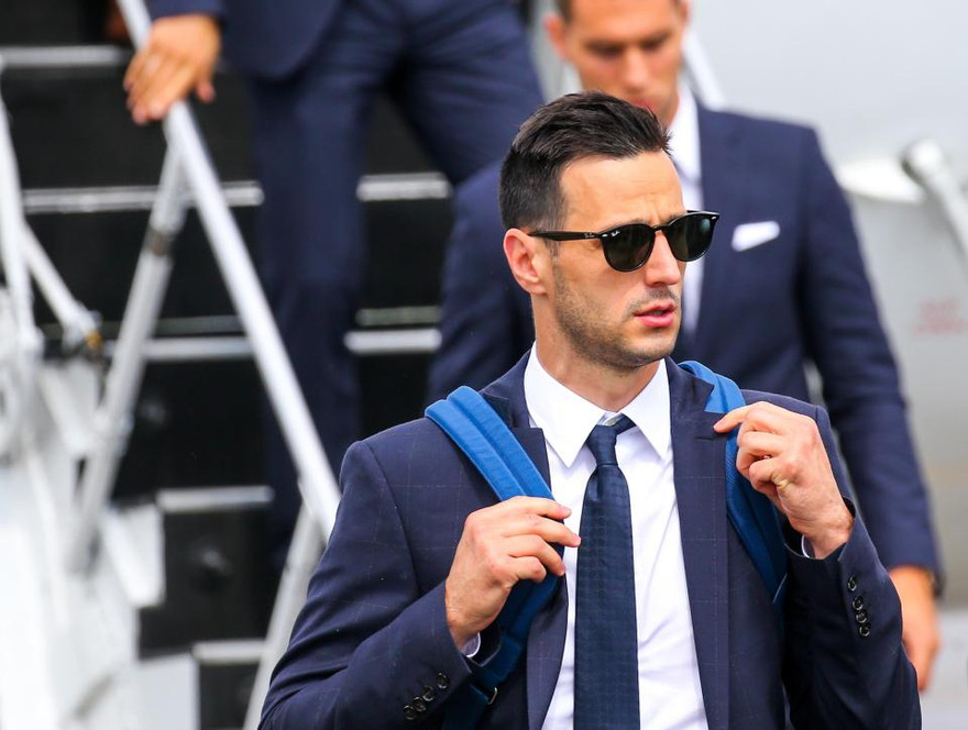 Nikola Kalinic trong lễ xuất quân của Croatia
