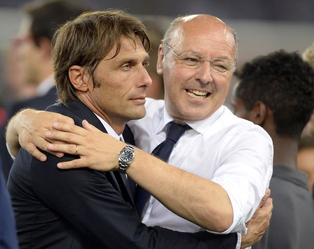 Antonio Conte và Giuseppe Marotta khi còn ở Juventus