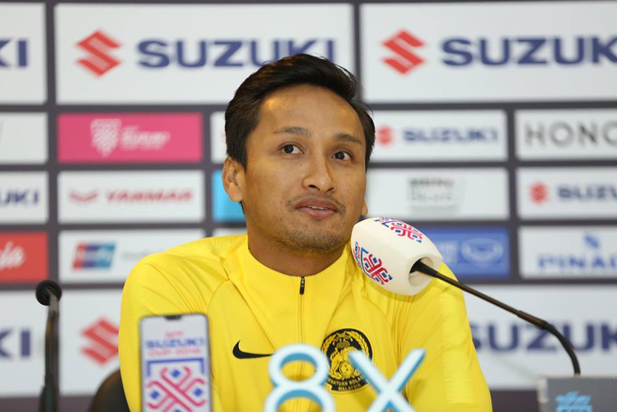 Thủ môn Farizal Marlias trong cuộc họp báo sáng nay. Ảnh: Như Ý 