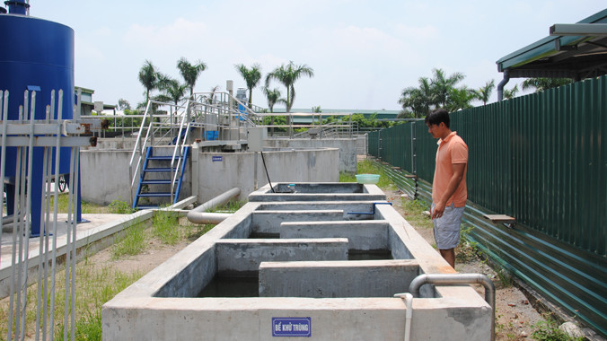 Khu xử lý nước thải được thành phố đầu tư cho công ty Foodex trị giá hàng chục tỷ đồng “đắp chiếu” lãng phí. Ảnh: Tuấn Minh