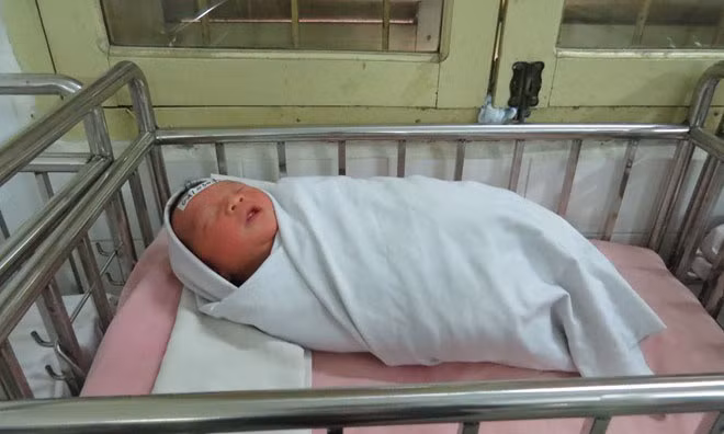 Bé gái sơ sinh tại bệnh viện Phụ sản Hải Phòng.