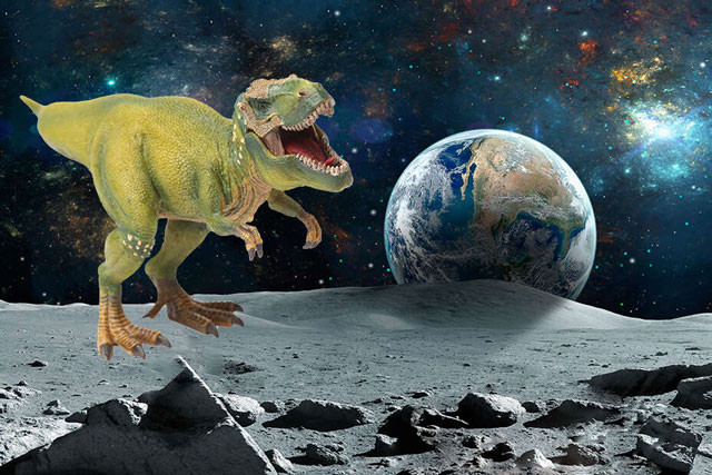 Sức mạnh của vụ va chạm có thể khiến xác khủng long văng lên Mặt Trăng.