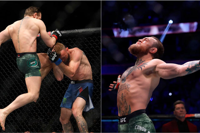 McGregor hạ đo ván đối thủ chỉ sau 40 giây.
