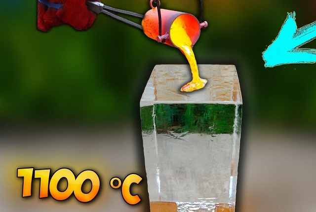 Điều gì sẽ xảy ra nếu đổ đồng nóng chảy vào tảng nước đá