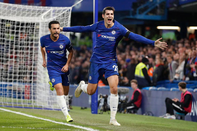 Morata lập cú đúp, Chelsea đại thắng Crystal Palace