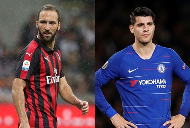 Higuain và Morata sẽ đổi chỗ cho nhau khi kỳ chuyển nhượng mùa Đông mở cửa.