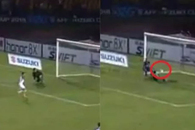 Tình huống dẫn tới bàn thua của ĐT Thái Lan,