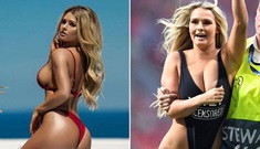 Người mẫu ngực khủng phá rối Copa America bất thành