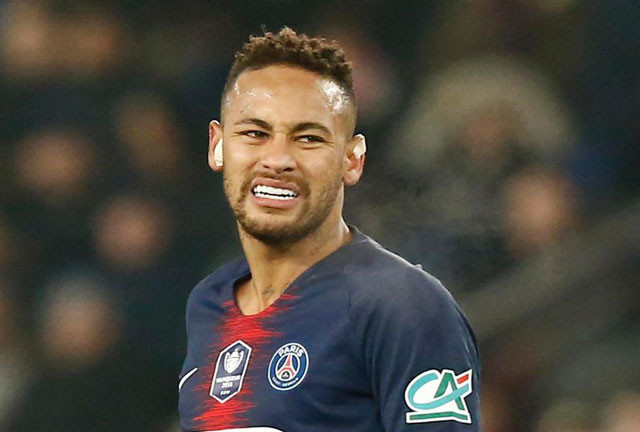 Neymar nhiều khả năng không thể ra sân trong trận gặp M.U do dính chấn thương nặng.