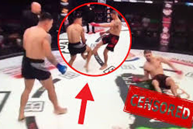 Albert Gonzales bị gãy chân kinh hoàng sau khi ra đòn trúng đối thủ.