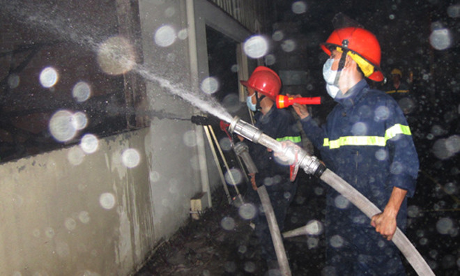 Hiện trường vụ cháy. Ảnh; Thanh Niên