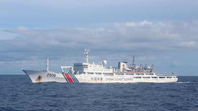 Tàu hải cảnh 2506 đang ngăn cản tàu ta