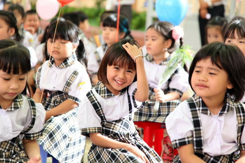 Học sinh ngày khai giảng. Ảnh: Thanh Niên