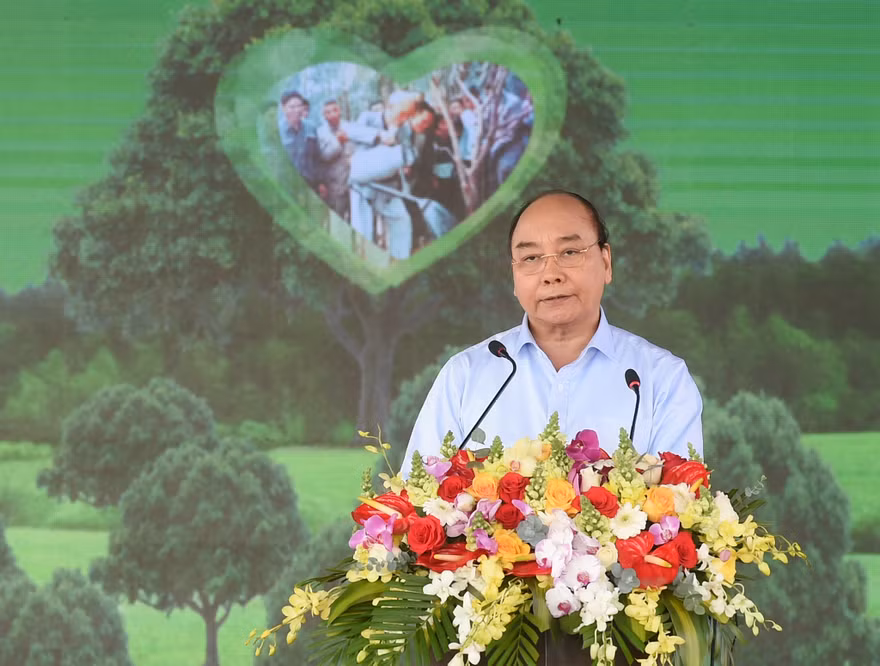 Thủ tướng Nguyễn Xuân Phúc phát biểu tại buổi lễ. Ảnh VGP/Quang Hiếu