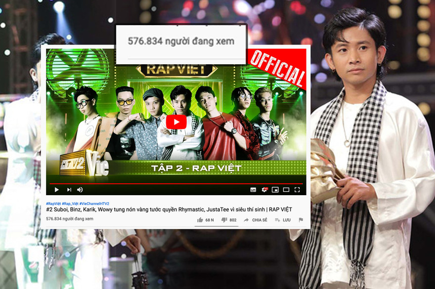 ‘Rap Việt’ lập siêu kỷ lục lượt xem, đồng dao 'Bắc Kim Thang' gây nổi da gà