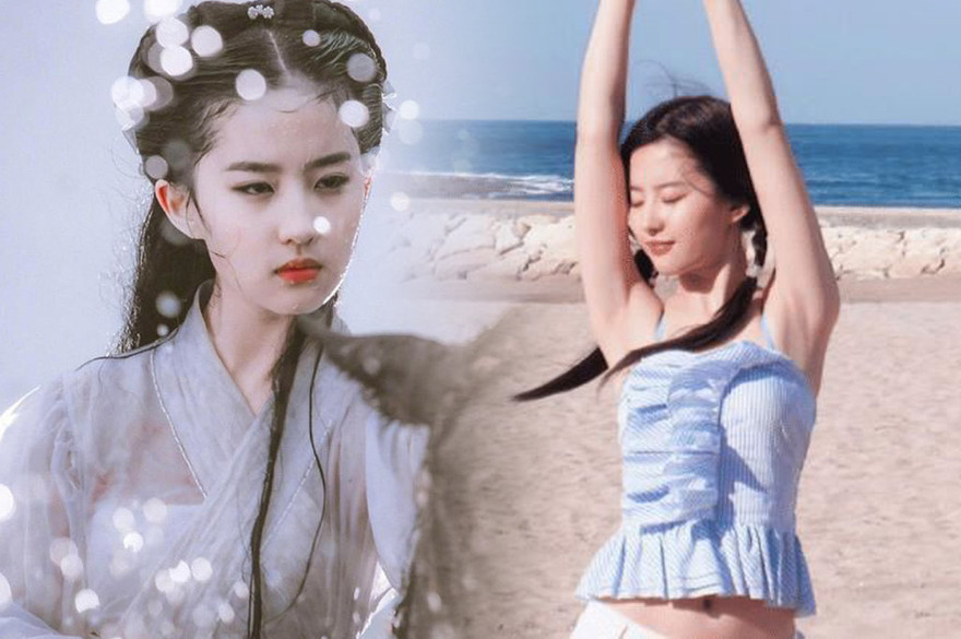 Bộ hình gợi cảm mơn mởn của Lưu Diệc Phi năm 17 tuổi gây 'sốt'