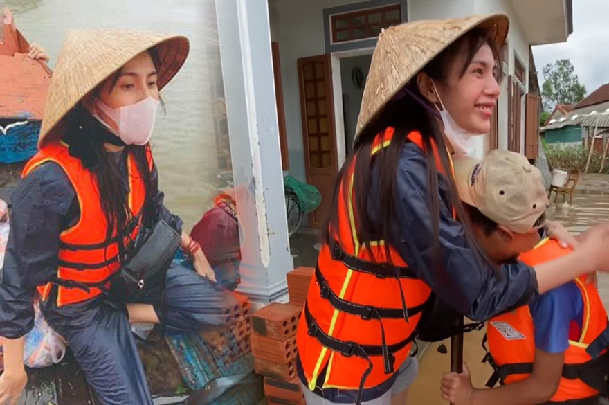 Thủy Tiên tài trợ học phí đến hết đại học cho 2 em nghèo vùng lũ