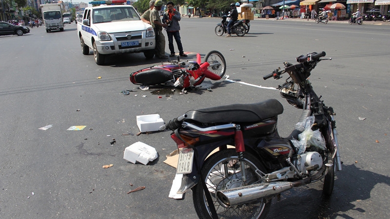 Hiện trường vụ tai nạn. Ảnh: Đông Sơn 