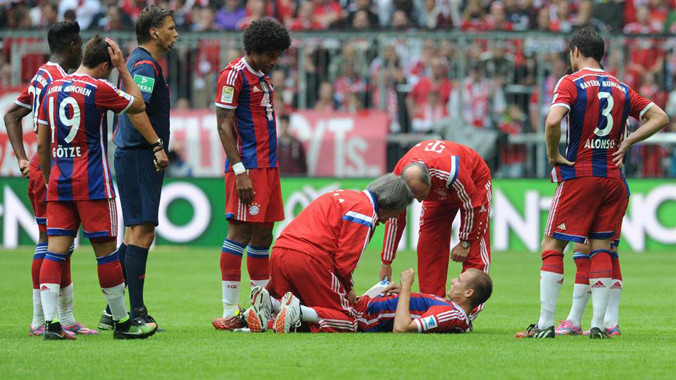 Cơn bão chấn thương đang làm Bayern lo lắng. Ảnh: AP