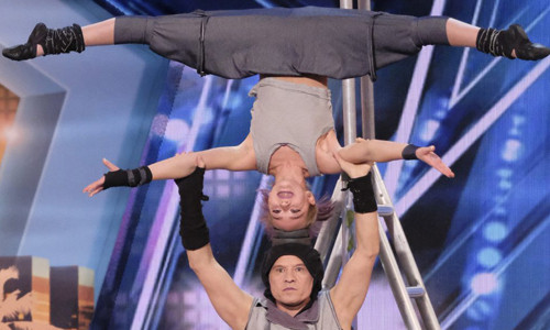 Hai bố con Sergey tại America's Got Talent