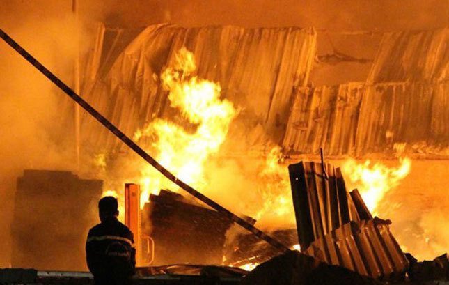 Hiện trường vụ cháy.