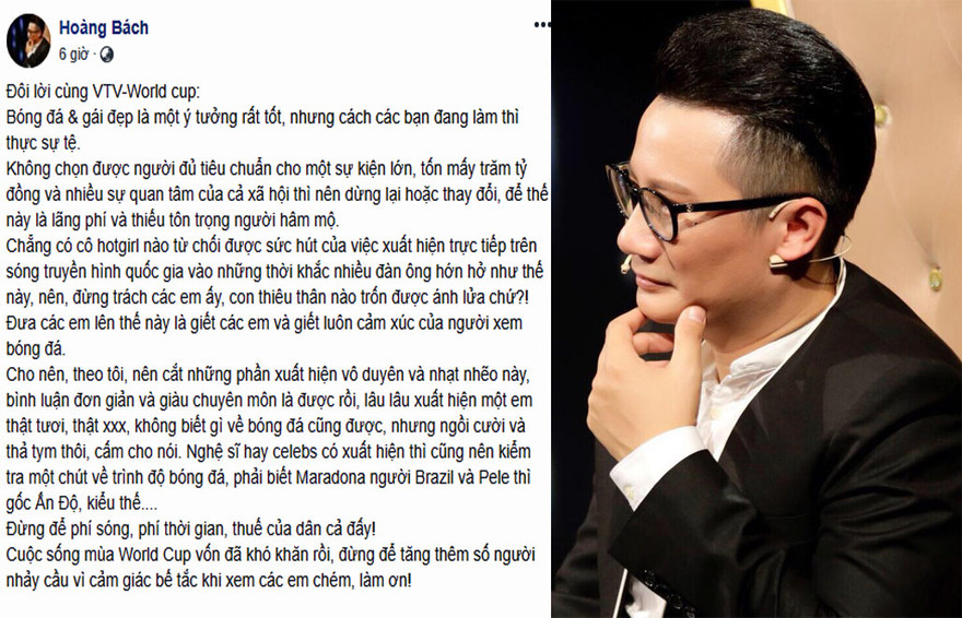  chỉ trích VTV trên trang cá nhân, Hoàng Bách nhận nhiều sự ủng hộ