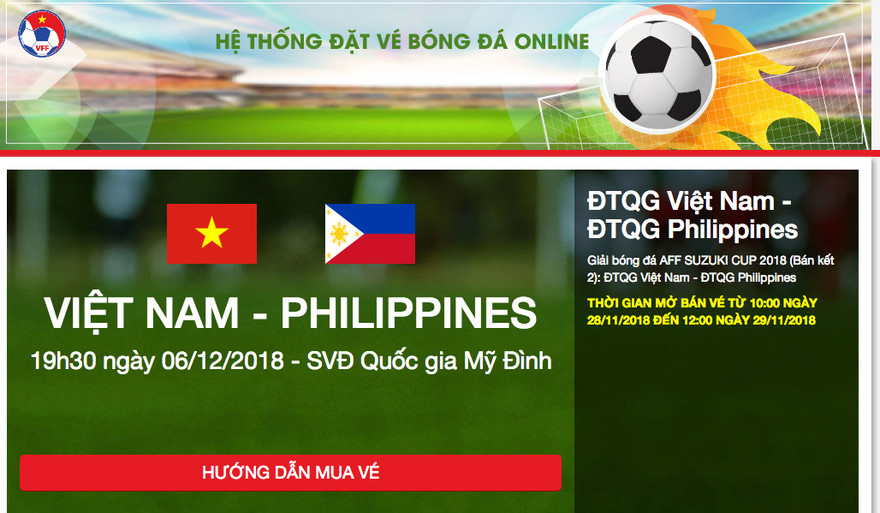 Hệ thống bán vé của VFF