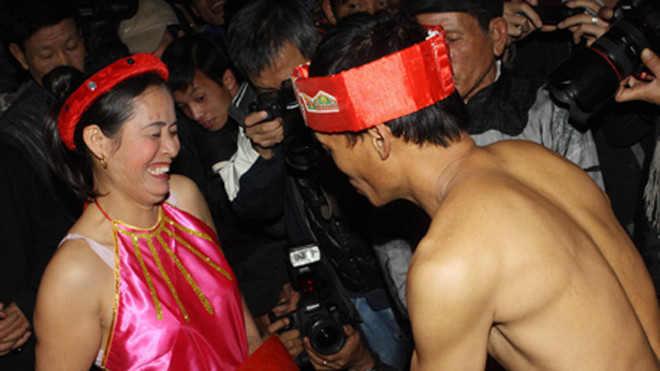 Lễ mật vẫn được người dân xóm Trám, xã Tứ Xã, Lâm Thao, Phú Thọ duy trì đến ngày nay. Ảnh: Hoàng Anh