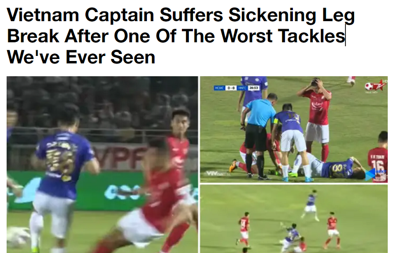 Truyền thông thế giới sốc nặng với chấn thương của Hùng Dũng