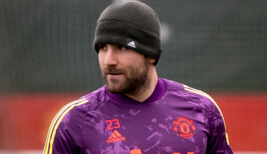 Luke Shaw ở buổi tập mới nhất của M.U