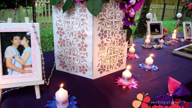 Một góc được thiết kế trong đám cưới của Bích Ngọc